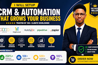 setup zoho CRM gohighlevel hubspot pipedrive zapier ai automation