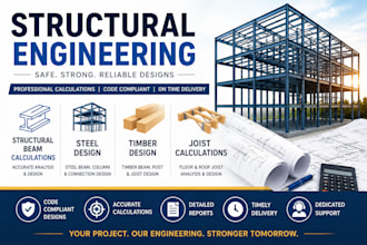 provide structural beam calculations steel timber joist design