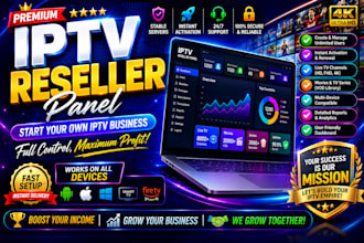 setup reseller panel , strong 8k, dream4k, mega ott,lion ott, trex ,tivione