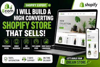 develop a shopify store for your online business