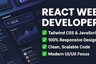 a responsive react js and tailwind css website