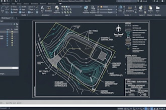 draw civil site plans, grading, drainage, contour drawings for land development