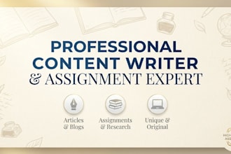 write high quality articles blogs and assignments
