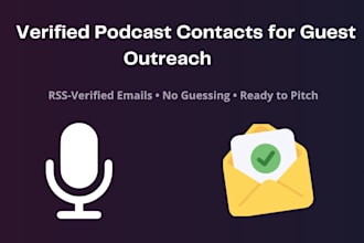 find verified podcast for your guest outreach and PR campaign