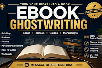 ghostwrite ebook, book, nonfiction manuscript and guide