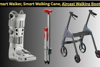 do 3d product design for smart walking cane, smart walker with smart braking