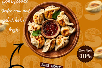 design food poster, menu and restaurant flyer