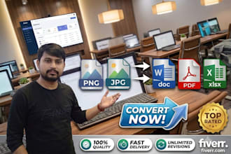 convert jpg or png to PDF, word, and excel accurately