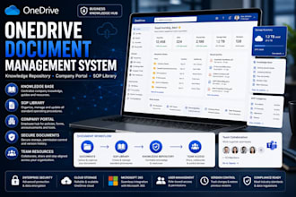 setup onedrive document management system company knowledge repository portal