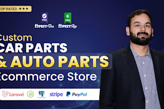 build high converting custom car parts ecommerce website with car compatibility