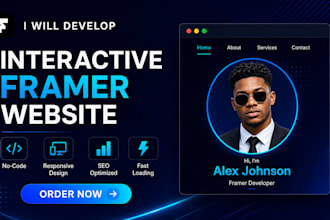 develop interactive website framer website