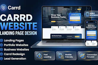 design modern carrd landing page carrd website, redesign carrd, carrd portfolio