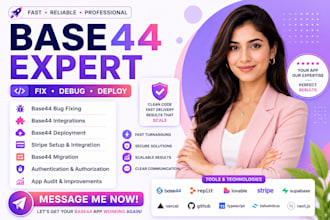 fix base44 bug, base44 debugging, base44 integration, base44 deployment