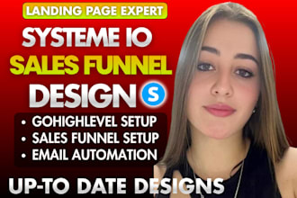 build high converting systeme io gohighlevel sales funnel with automated pipelin
