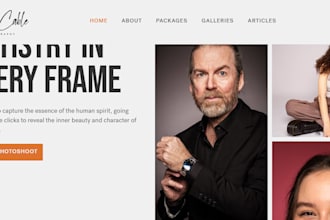 design portfolio photography website with online booking