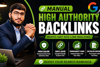 build high authority manual backlinks for SEO link building