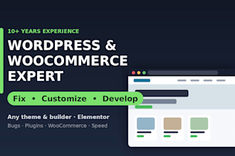 customize and develop your wordpress or woocommerce site