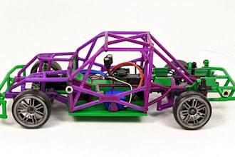 design 3d car chassis for 3d printing, car frame, step, stl, manufacturing cad
