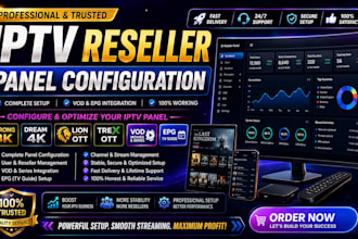 configure reseller panel strong8k, dream4k, lion ott, trex ott, vod and epg