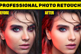 do professional photo retouching and high end skin retouch