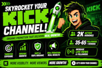 do organic twitch channel promotion, kick channel for full growth requirements