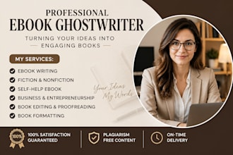 be ebook ghostwriter ebook writer book editor non fiction, ghost book writer