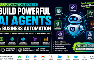build ai agents, n8n automation, chatgpt workflows, crewai and langchain apps
