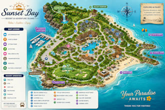 design custom illustrated maps, travel maps and infographic map designs