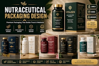 design supplement packaging and label design