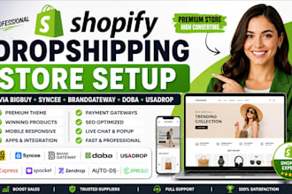 build shopify dropshipping store via bigbuy syncee brandgateway doba usadrop