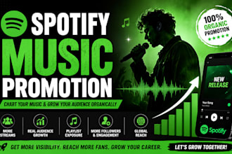 promote spotify music and chart your songs with organic audience growth