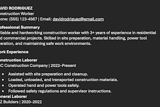 resume editing for a reasonable price