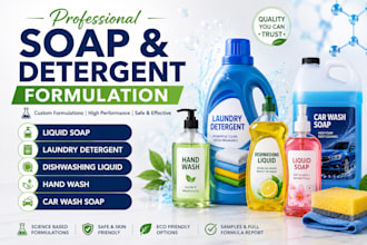 formulate liquid soap detergent hand wash and cleaning products