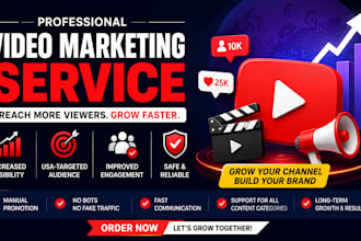 do USA youtube promotion for more views, subscribers and channel growth