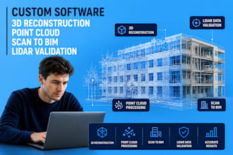 build software for 3d reconstruction point cloud scan to bim lidar data validate