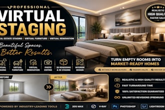 virtual staging, real estate virtual furniture, home staging virtual renovation