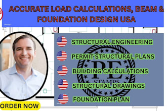 structural engineering, load calculation, foundation plan, beam design