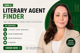 submit your book to literary agents and publisher, write query letter and submit