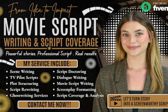 edit, proofread and format screenplay movie script feature film script editing