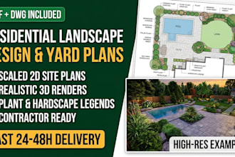 design 2d and 3d landscape architecture and yard plans