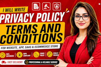 write privacy policy terms and conditions for website or app