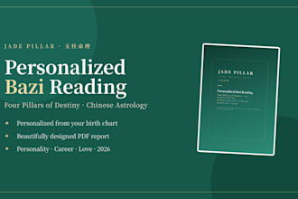 create a personalized bazi chinese astrology reading pdf report