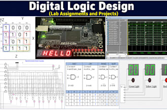 do digital logic design, fpga, verilog vhdl lab tasks,modelsim, logisim, quartus