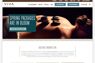 design a beauty website, spa website, and skincare website