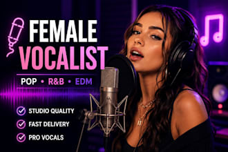 be female pop singer and vocalist edm female rnb singer pop singer rnb edm vocal