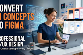 redesign, recreate or convert any ai generated designs into figma
