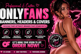 design custom onlyfans banners, headers, and covers