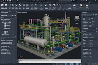 do piping design, isometric drawings, and 3d modelling in autocad plant 3d