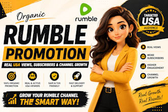 organic rumble promotion real USA views subscribers channel growth