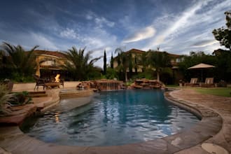 design 3d pool, villa pool, rooftop pool, backyard landscapes with features